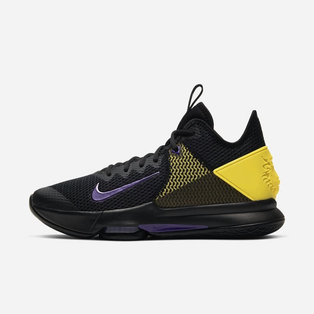 Chaussure De Basket Nike LeBron Witness 4 Noir 3456-807 Black/Opti Yellow/White/Voltage Purple Homme | YSK-22882425